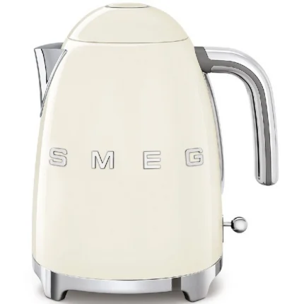 Hervidor Eléctrico Smeg KLF03CREU, Color Crema, 2400 W, 1.7 L, Acero Inoxidable, Indicador de Agua